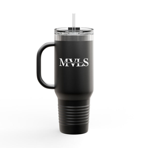 White and black Thermal Travel Vessel