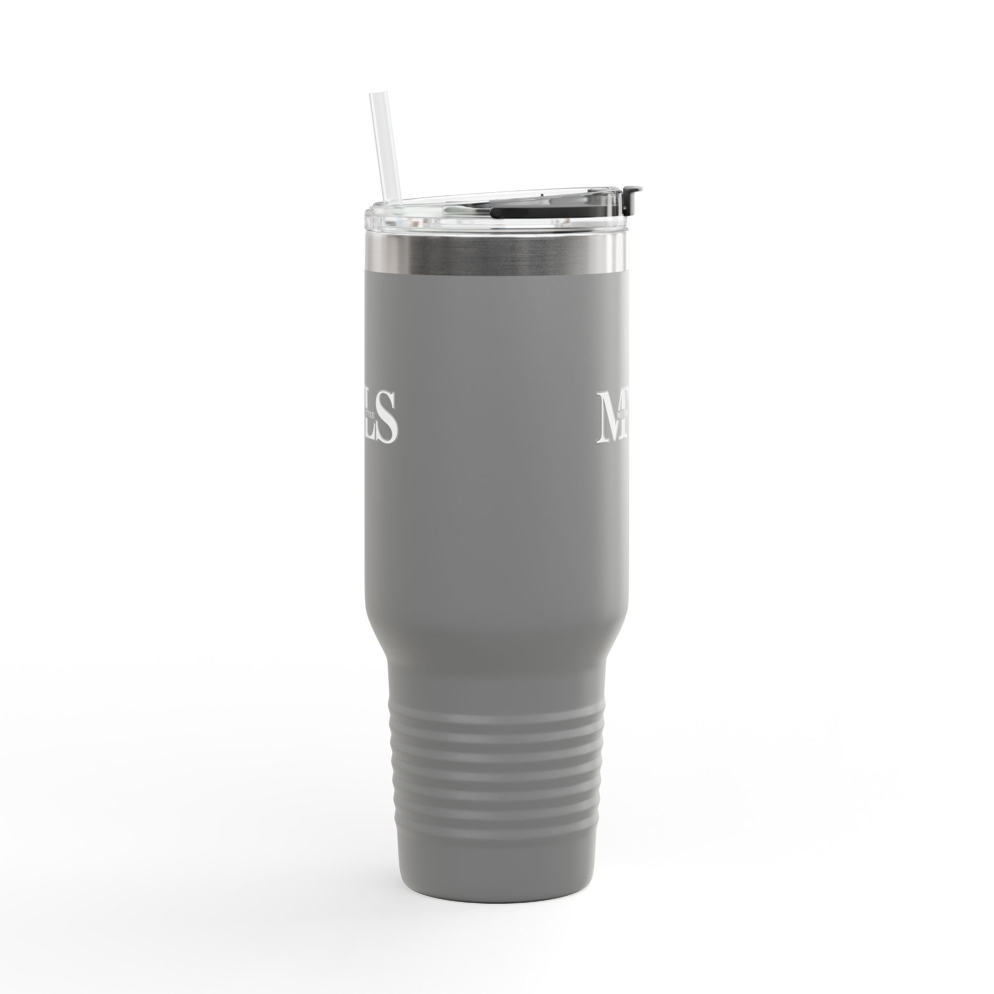 White and grey Thermal Travel Vessel
