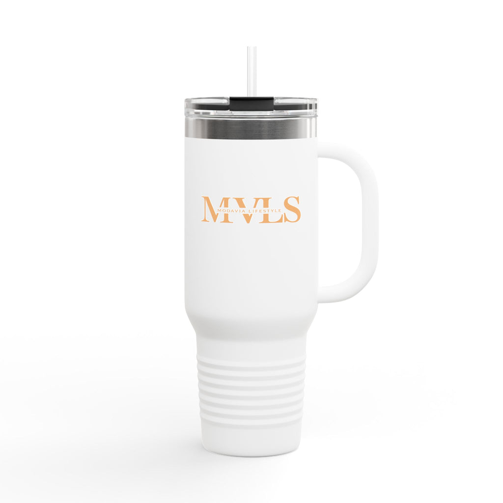 Orange and white Thermal Travel Vessel