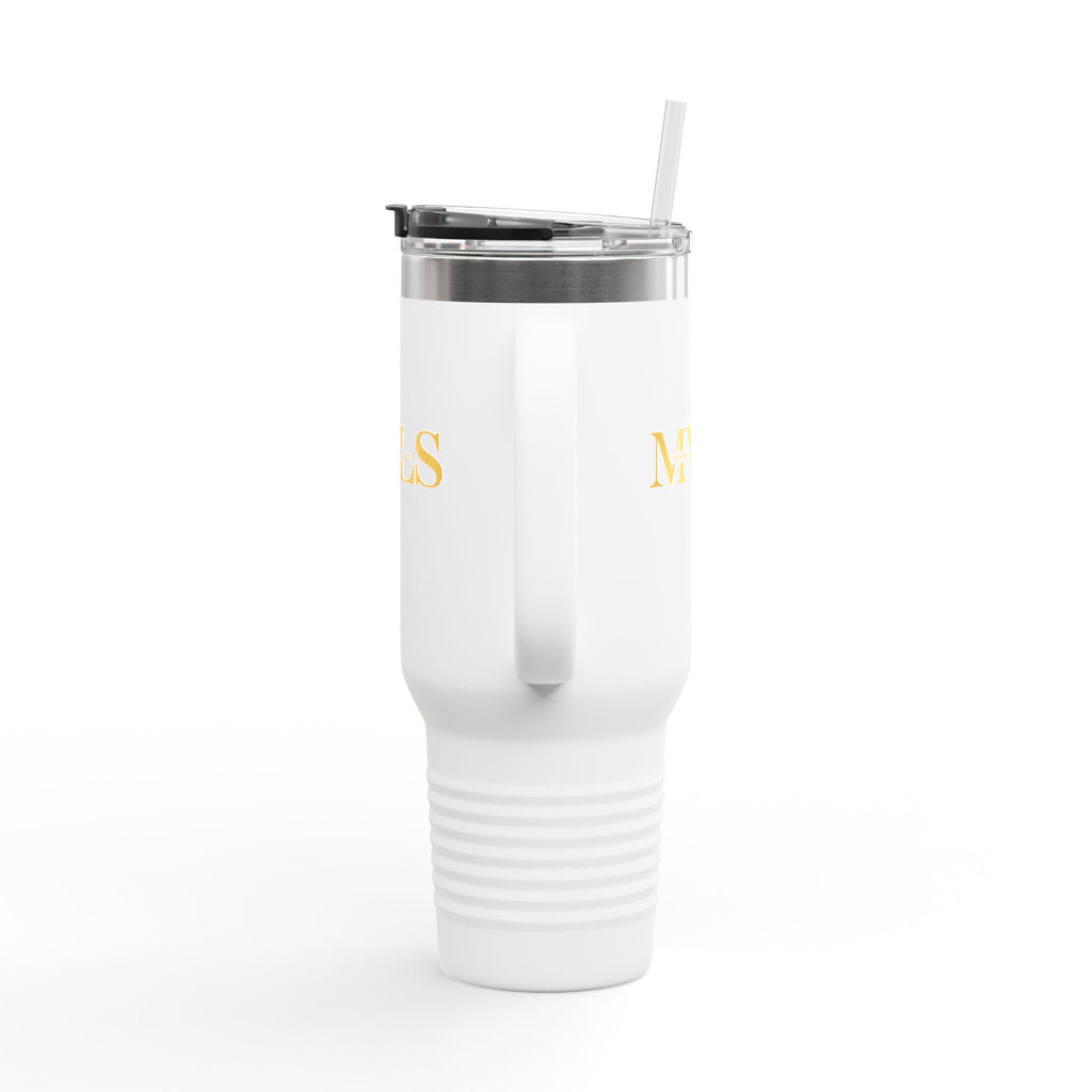 Mustard and white Thermal Travel Vessel