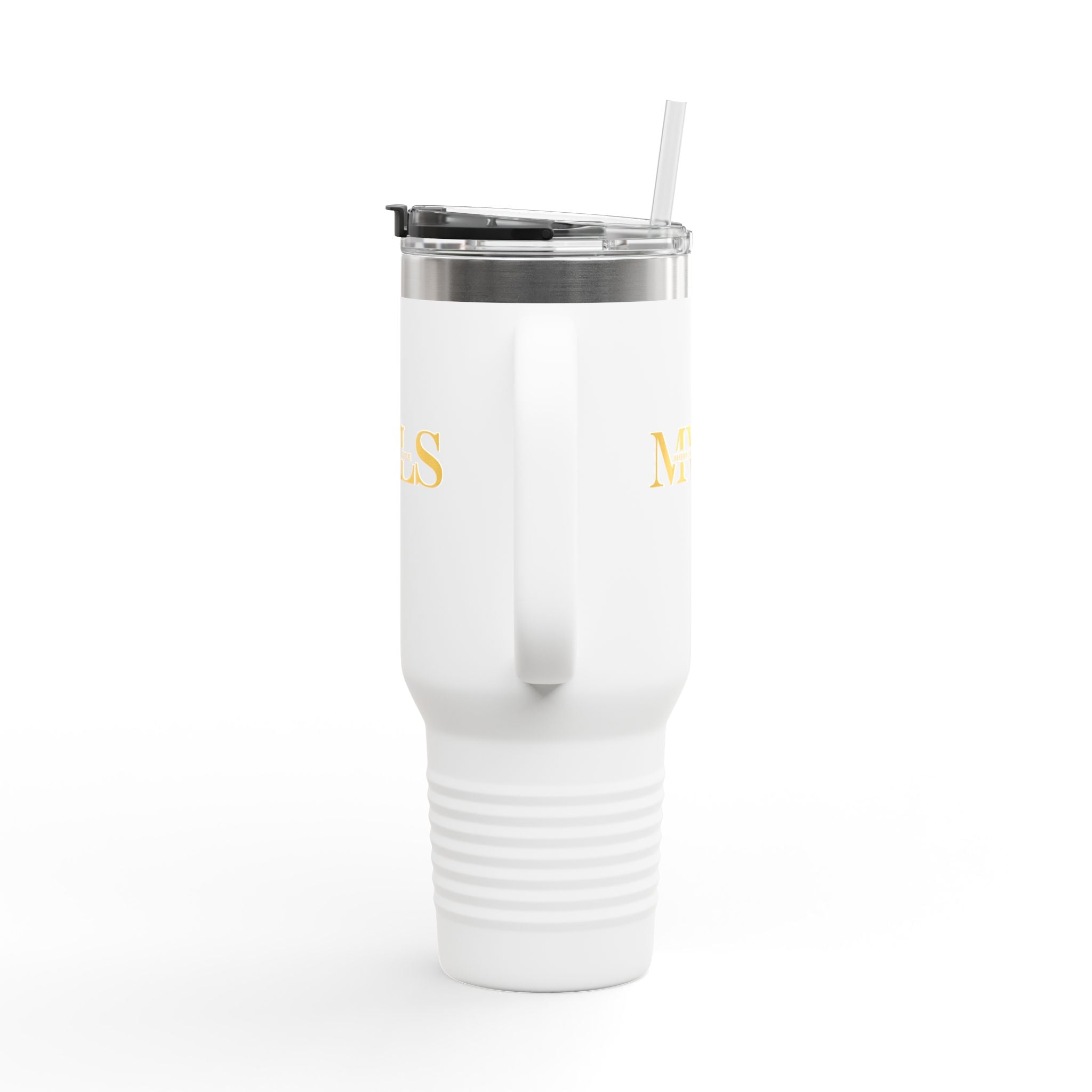 Mustard and white Thermal Travel Vessel